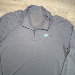 Nike Dri Fit NC Tar Heels Performance 1/4 Zip Top Spell Out Workout Light SZ XL